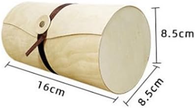 Natural Birch Bark Box Handmade Fruit Tray Bread Basket Biscuit Cookies Tea Box Eyeglasses Phone Case Bread Jewelry Watch Storage Package Cylinder Veneer Case (85x85x160)