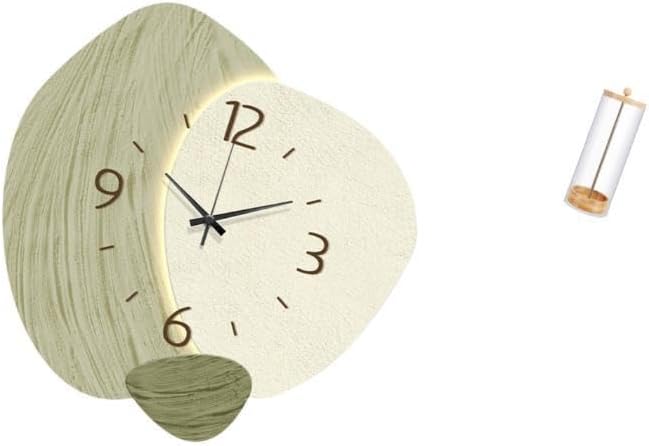 Baoblaze Silent Cartoon Wall Clock Decorative Organizer for Kitchen Office Farmhouse Makeup Brushes Bar Room Counter Transparent Holder