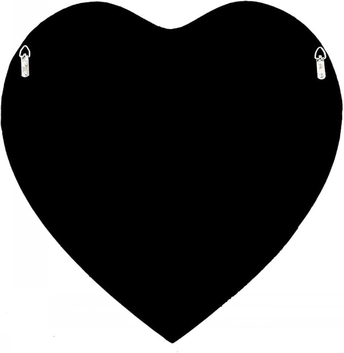 DMDFIRST Crystal Crush Diamond Heart Shaped Silver Mirror for Wall Decoration 24x24x1 inch Wall Hang Frameless Mirror Acrylic Diamond Décor.