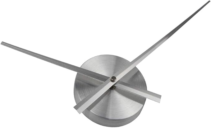 Timelike 3D Clock Hands, DIY Large Clock Hands Needles Wall Clocks 3D Home Art Decor Quartz Clock Mechanism Accessories (Silver)