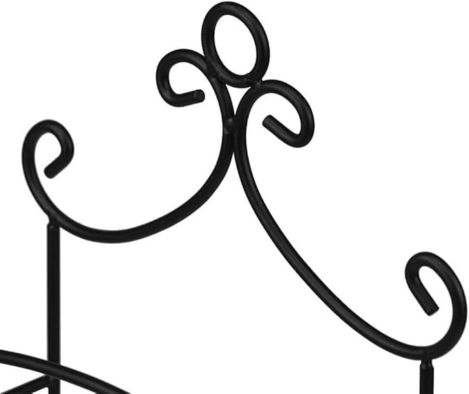 Artliving 4-Tier Metal Scrollwork Dish Rack Plate Rack Display Stand Holder Cabinet Organizer Set of 2