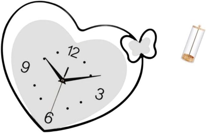 Baoblaze Acrylic Wall Clock and Straw Organizer Creative Design for Study Room Cafe Office Makeup Brushes Bar Counter Home Decor