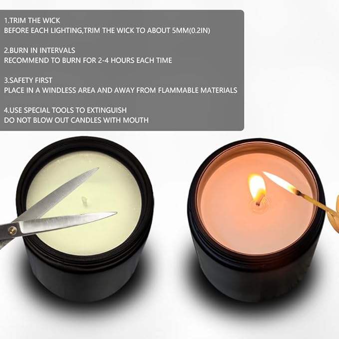 Outdoor Citronella Candles,7 oz (200g) Natural Soy Wax Candles,Aromatherapy Candles for Home Decor & Relaxation,Relaxing Gift for Men & Women,Must-Have for Spring Summer Outdoor Activities