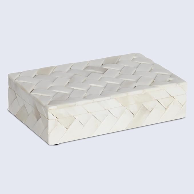 Handicrafts Home Decorative Keepsake Box 8x5 – Small Organizer Box with Lid, Boho Decorative Storage, Retro Memory Box, Unique Coffee Table Décor, Jewelry or Trinket Box, Modern Shelf Decorative Box