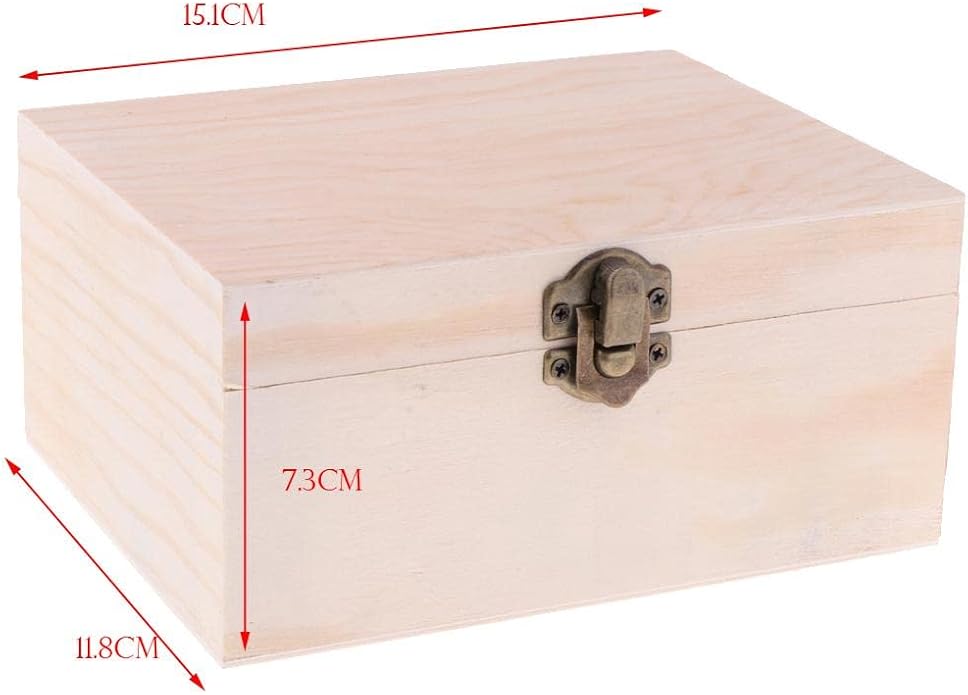 Mirrored Makeup Organizer Plain Wooden Storage Box Wood Jewelry Case Display