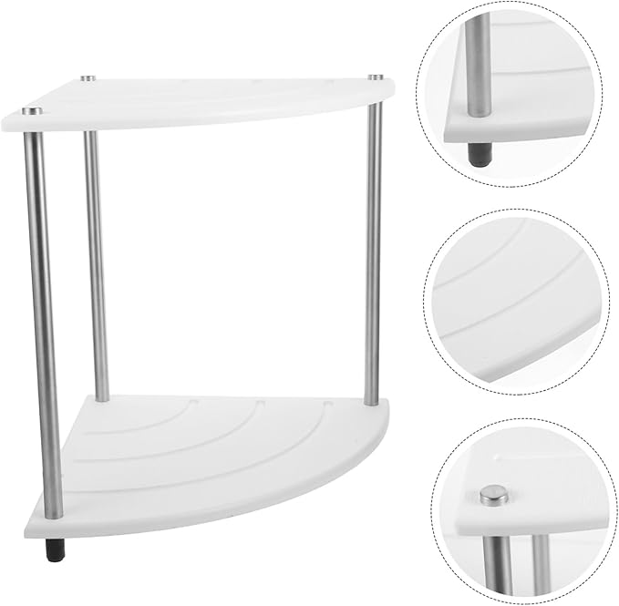 Multi-Tier Mud Corner Storage Shelf Sturdy Bathroom Organizer for Makeup and Toiletries Space-Saving Design Easy to Install for Countertops and Desktops