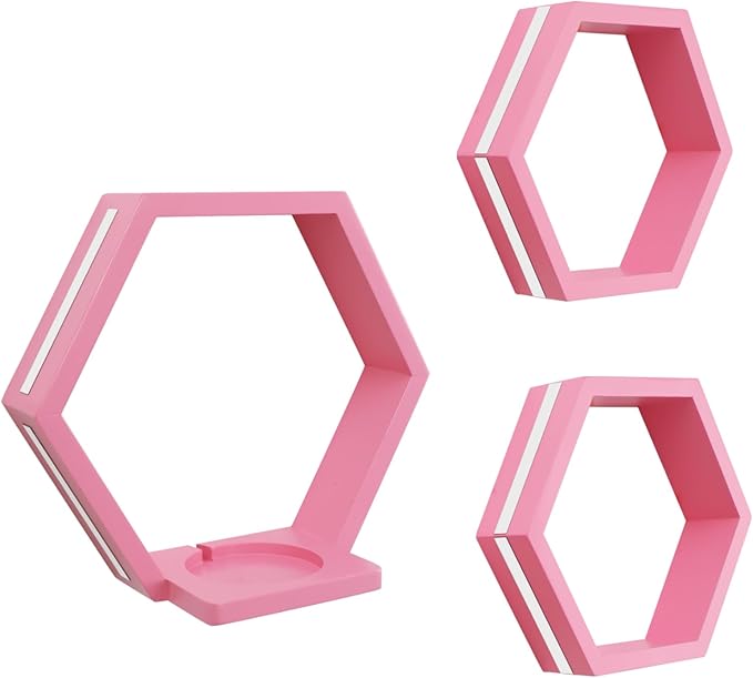 for Tonies Shelf Magnetic – Wooden Tonies Storage Shelf, Tonie Box Shelf with Tonies Holder, Wall Mounted Tonies Organizer for Kids Room (Pink)