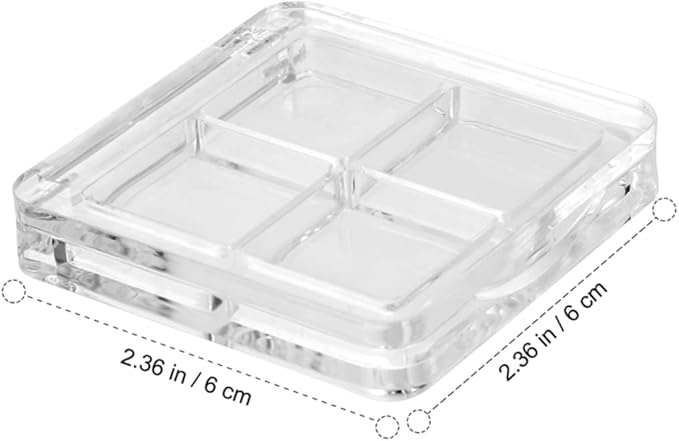 Healeved 10Pcs Eyeshadow Storage Boxes Cosmetic Organizer for Blush Lipstick Highlighter and Foundation Makeup Refill Travel-friendly Empty Pallets