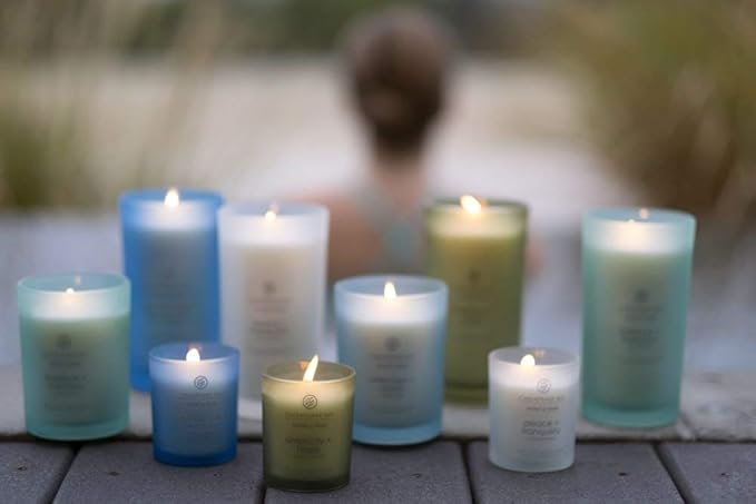 Chesapeake Bay Candle Peace + Tranquility (Cashmere Jasmine) Scented Candles Medium Size 2-Pack Perfect for Home Décor Relaxation and Gifting