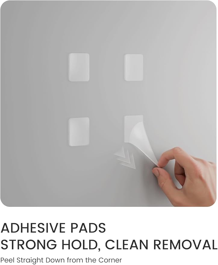 Large Felt Bulletin Board 48" x 36" Cork Board Alternative-12 Pack with 70 Safe Removable Adhesive Tabs, Cork Boards for Walls for Home Office Classroom Pin Board-Soft Gray