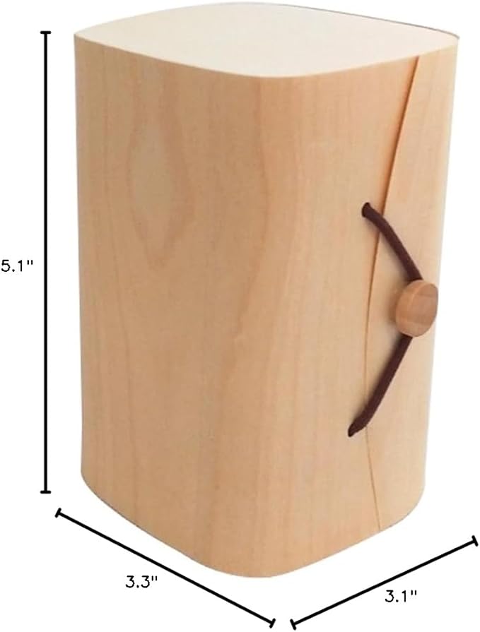 Natural Birch Bark Box Handmade Fruit Tray Bread Basket Biscuit Cookies Tea Box Eyeglasses Phone Case Bread Jewelry Watch Storage Package Cylinder Veneer Case (130x85x80)