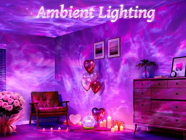 Northern Lights Projector Mood Lighting,18 Colors Aurora Light Projector for Bedroom,Dimmable Aura Light Projector/Ambient Lighting with Remote,Aesthetic Room Decor Gifts for Teen Girls Birthday Gift