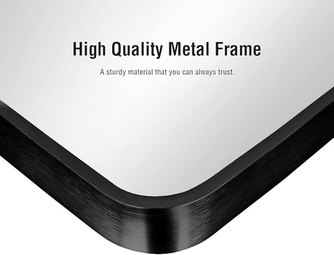 ITSRG Full Length Mirror with Stand, 47"x91" Floor Mirror Freestanding, Arched Mirror, Oversize (Black)