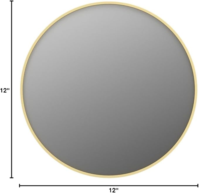 Itrue 12 Inch Small Round Wall Mirror, Gold Metal Frame Decorative Circle Mirror with Wall Mount Hook for Bathroom Bedroom Entryway – Accent Mirror, Not Full Size