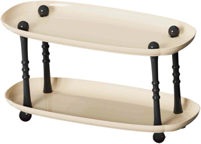 Desktop Organizer Countertop Storage Rack Vanity Tray Makeup Organizer for Countertop Red(Beige)