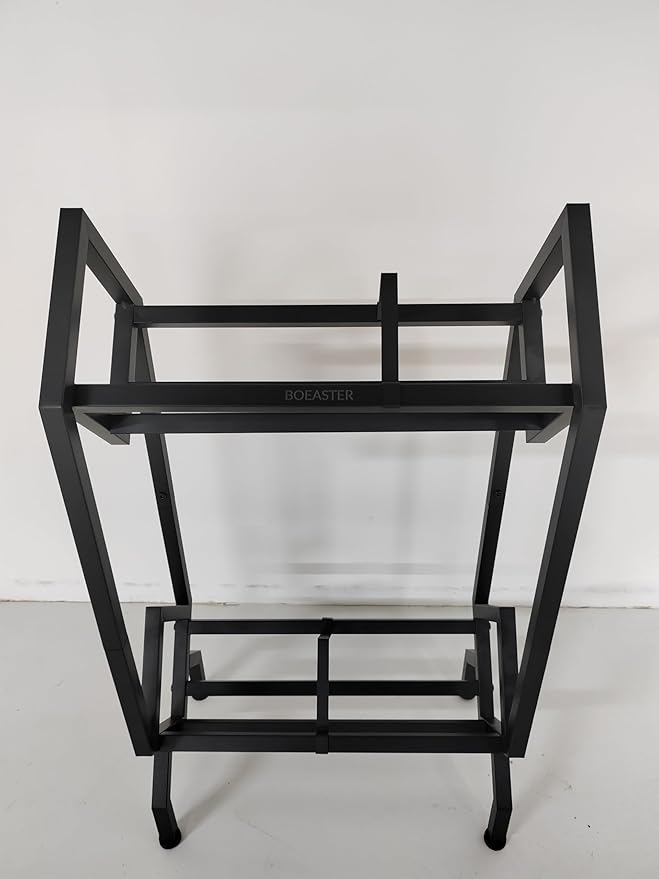 Vinyl Record Storage Rack, Record Holder 160-200 LP Storage Shelf Display Stand for Albums Books Magazines Files, Matte Black