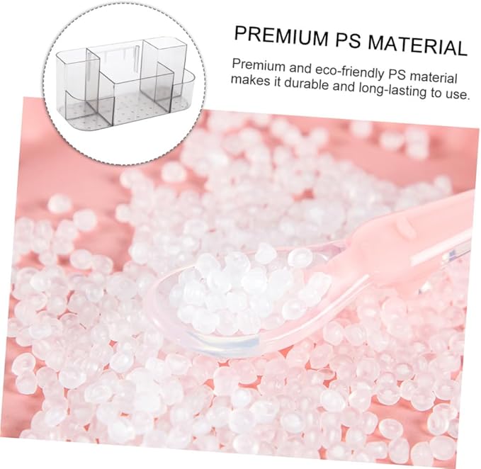 Cabilock 1pc Wall-mounted Makeup Organizer Non-perforated Hanging Cosmetic Storage Box Semitransparent Design for Bathroom Hotel Use Easy Installation Space-saving and Strong Adhesion