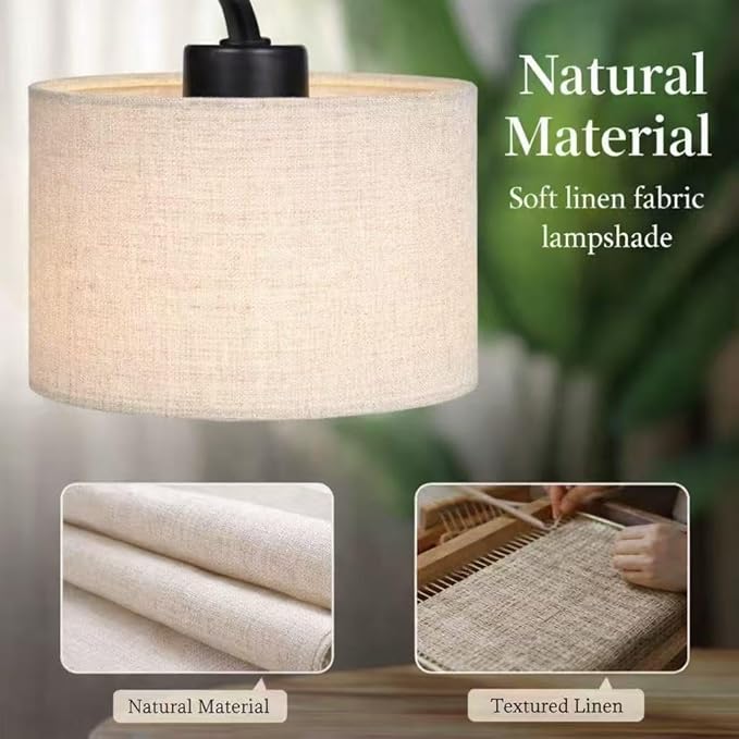 Ruiever Candle Warmer Lamp,Adjustable Height with 2 Bulbs,Linen Candle Lamp with Dimmer & Timer, Flameless Fragrance Diffuser for Scented Wax Melts, Mothers Day and Birthday Gifts for Home, Office