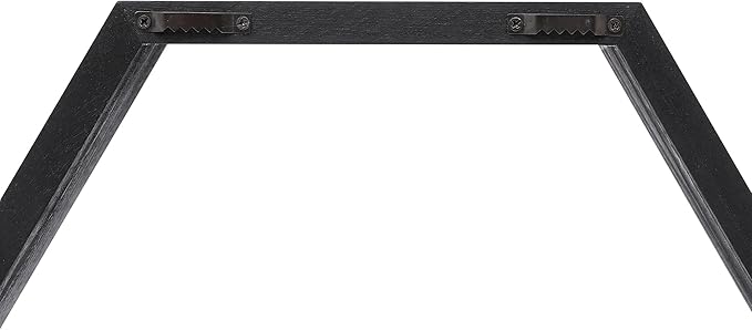 WONFUlity Hexagon Floating Shelves Honeycomb Shelves Wall Mounted Wood Farmhouse Storage Wall Shelf for Bathroom, Kitchen, Bedroom, Living Room,Driftwood Finish Decor, Black