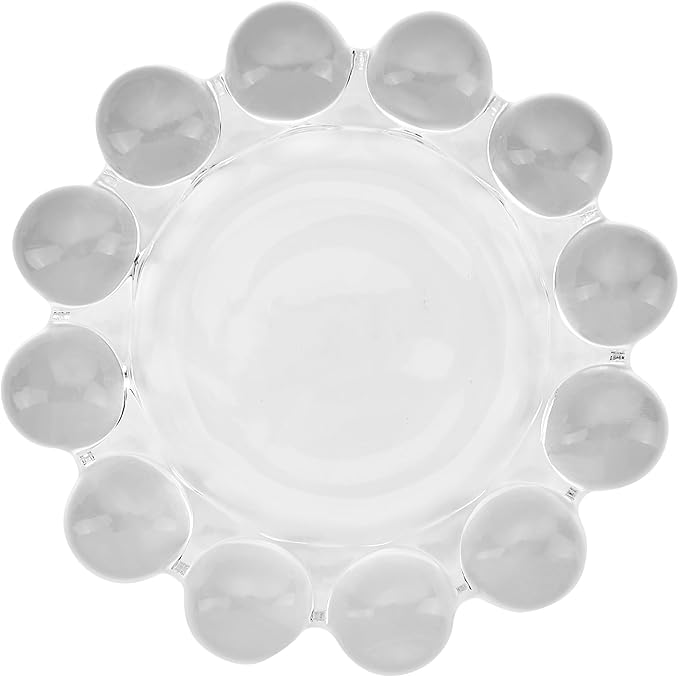 Chic Clear Glass Candle Dish, 1 Pack Modern Bubble Candle Holder for Small Candles and Diffusers, Decorative Home Decor Accessory