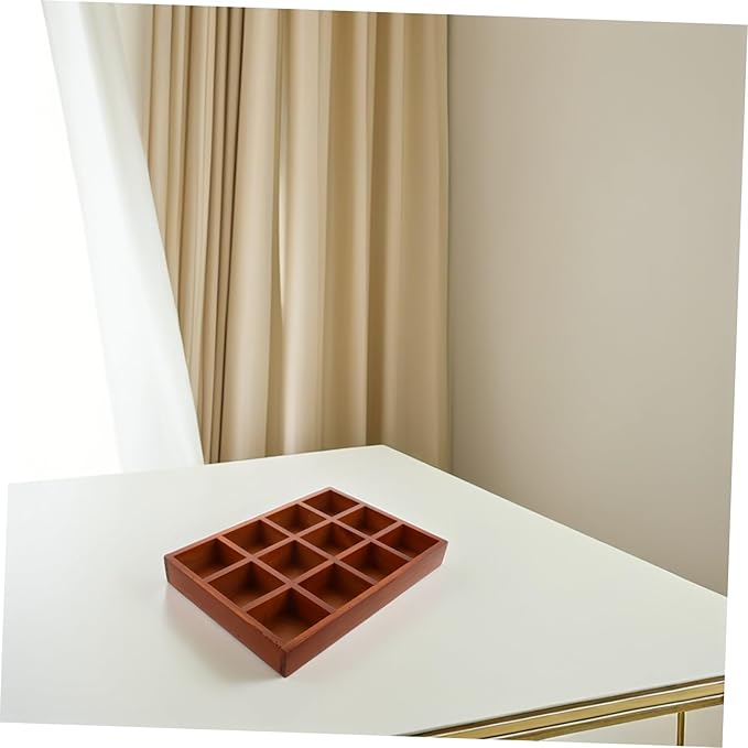 Vintage Wooden Storage Box Compartment Makeup Organizer Jewelry Box Ring Holder