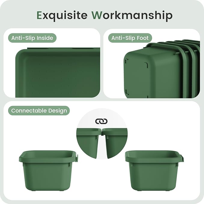 A-LuGei ใ๐ฎ๐ด๐ฃ๐๐ฆใ ใ๐ฑ๐ฆ๐ถ๐๐ฒใ ArmyGreen Drawer Organizer, Makeup organizer, ใHolds 177 Itemsใ Bathroom Organizers and Storage, Plastic Desk Organizer Divider, Organizer Bins for Office Vanity