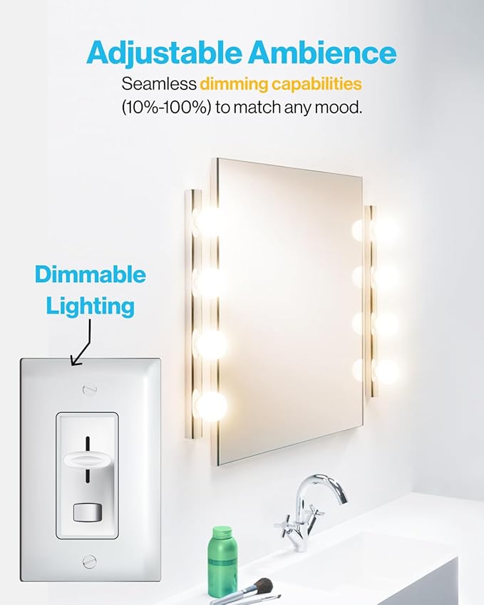 Sunco 10 Pack G25 LED Light Bulbs, Vanity Globe Bathroom Light Bulb, 450 LM, 2700K Soft White, 6W (40W Equivalent), Dimmable Mirror Vanity Decorative Bulb, E26 Base UL
