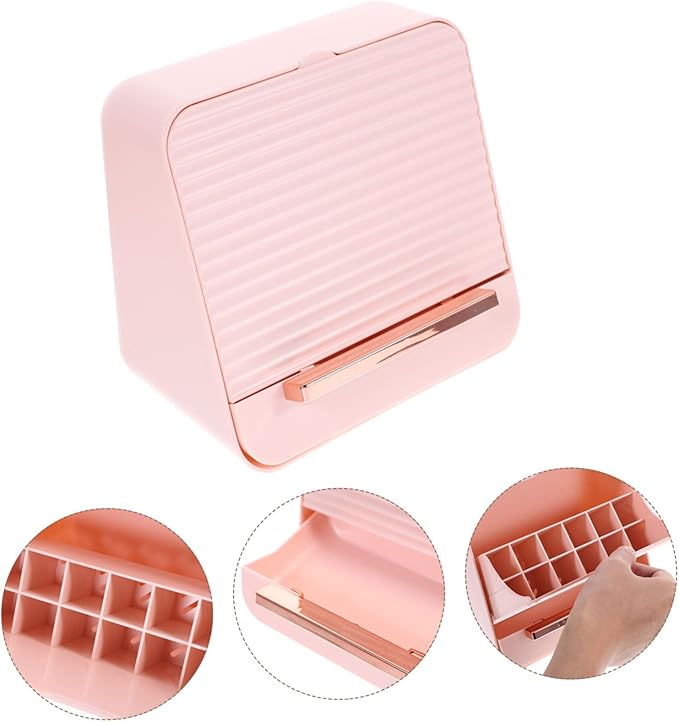 VICASKY Portable Jewelry Storage Box Compact Cosmetics Organizer for Lipsticks Rings and Necklaces Durable and Stylish Design for Home Use for Women and Girls