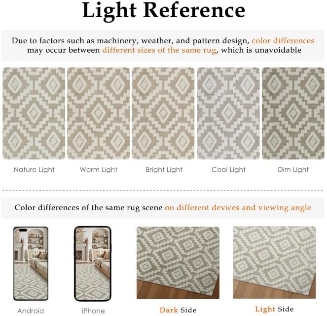 PureCozy Super Soft Shag Rug 4x6 for Living Room Modern Beige Washable Small Area Rugs High Pile Non-Shedding Throw Rugs Non Slip Indoor Office Carpet for Playroom Bedroom Home Aesthetic Decor