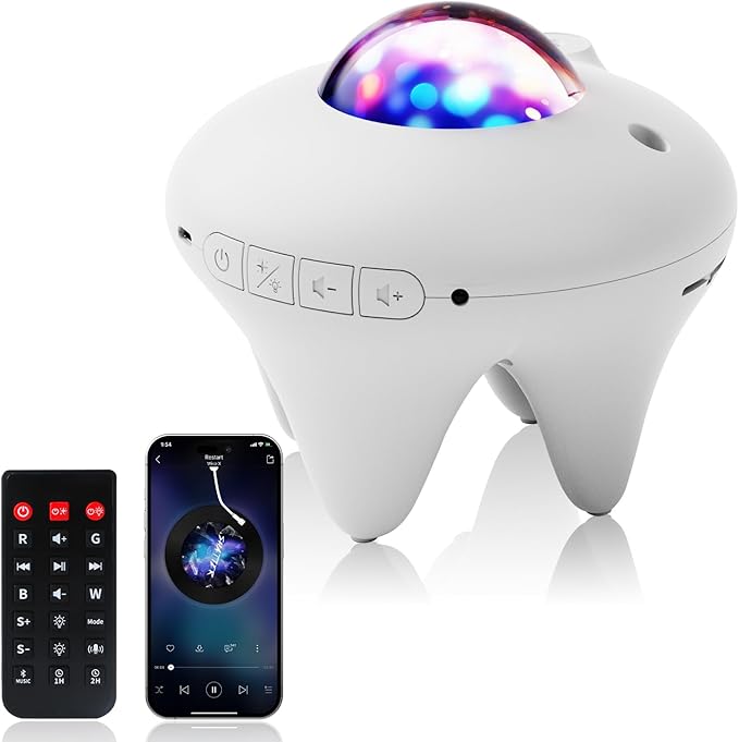 Galaxy Projector with Moon,Northern Galaxy Light Aurora Star Projector with Bluetooth Speaker Timer and Remote Control,Night Lights for Bedroom Decor, Gifts for Kids, Christmas,Birthday