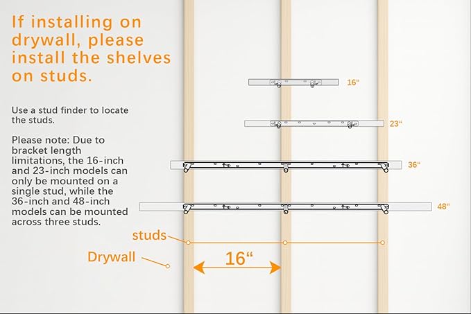 BAYKA Grey Floating Shelves for Wall, Set of 3, Wall Mounted Rustic Wood Shelves for Bathroom, Bedroom, Living Room, Kitchen, Small Hanging Shelf for Books/Storage/Room Decor, 15.7in