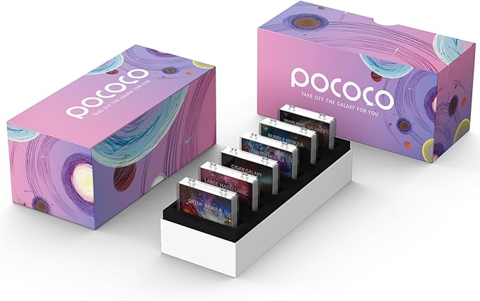 POCOCO Gorgeous Nebula Series Discs, 5K Resolution, Realistic Patterns, 6 Pieces