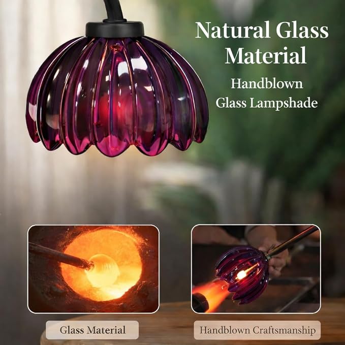 Candle Warmer Lamp,Adjustable Height with 2 Bulbs,Boho Glass Candle Lamp with Dimmer & Timer, Flameless Fragrance Diffuser for Scented Wax Melts, Mothers Day and Birthday Gifts for Home, Office