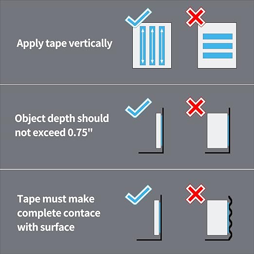 Art3d Double-Sided Tape (4-Roll of 10FT), Removable, Traceless, Washable, Reusable - Multipurpose Tape as Seen on TV (1/24" x 1/2" x 10', 4) (Pack of 2)