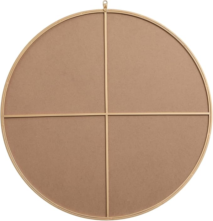Focus 39x39 Round Wall Mirror, for Bathroom Bedroom Entryway, Brass