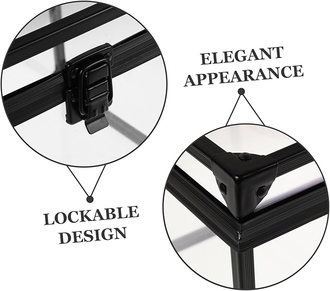 Transparent Lockable Jewelry and Cosmetic Organizer Case for Travel and Home Use Clear Makeup Display Box for Vanity Bathroom Dresser with Ample Storage Capacity
