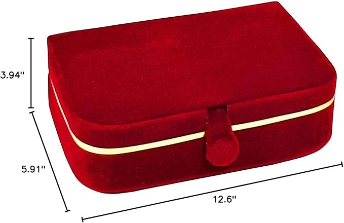 atorakushon Combo Satin Purple Make-Up Pouch Jewellery Box 4 Pouch 1 roll Bangle Bag with Velvet Cream Ring & Earring Folder Jewellery Organizer/Storage Box
