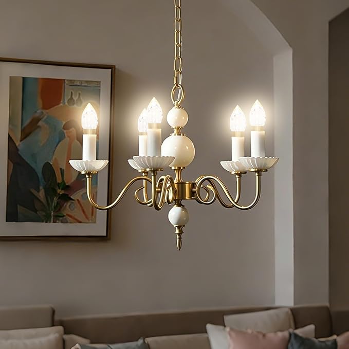 6 Pack Crystal Decorative LED Light Bulbs 5w, 40 Watt Equivalent, Fancy Unique Chandelier Light Bulbs E12 Base Non-dimmable,3000K Lightbulbs for Staircase,Bars,Ambience (FP-17A, 6PCS)