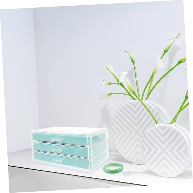 BESPORTBLE Multi Layer Makeup Organizer and Jewelry Storage Box Earring Organizer for Necklaces and Rings Elegant Display Holder for Home Decor