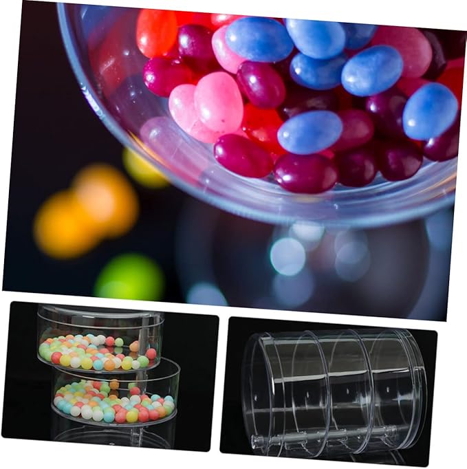 jojofuny 1pc box Bracelets Multi-layer Multi Cosmetics Rotatable Acrylic Holder Makeup Tiers Earring Cookie Necklaces Shelf with Large Make Cosmetic Candy for Jewelry White Case