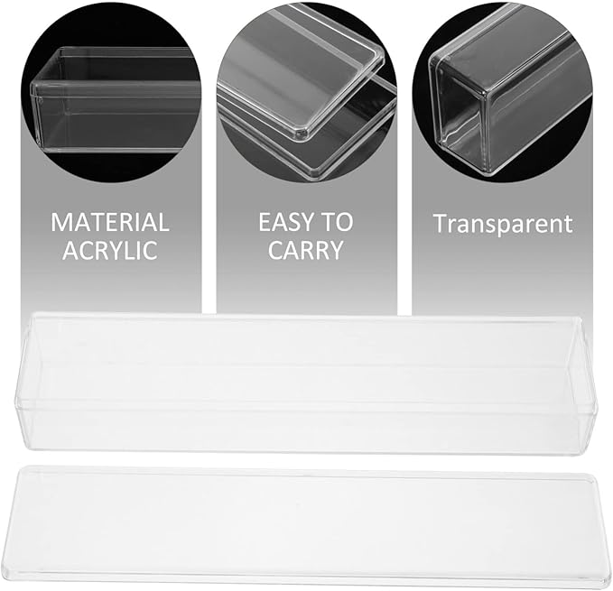Alipis Acrylic Storage Box Clear Acrylic Display Case Jewelry Keepsake Box Necklace Container Makeup Organizer Bins for Home Office Store