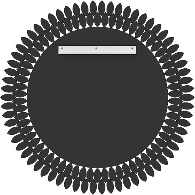Kelly Miller 36" Large Round Jeweled Wall Mirror, Luxury Diamond Beveled Decorative Mirror for Bedroom Living Room Bathroom Hallway Entryway Fireplace