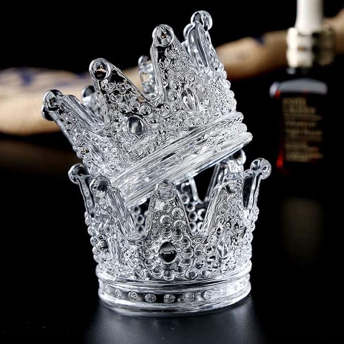 Crystal Glass Candle Holder Set of 3 Crown Shaped Makeup Sponge Beauty Egg Storage Rack Jewelry Watch Nail Art Dappen Dish Wedding Christmas Decor