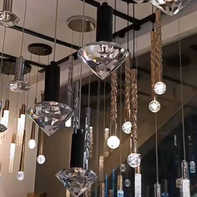 Crystal Decorative LED Light Bulbs 5 Watt(Equivalent 40w),Fancy Unique Pretty Light Bulb E26 Base, Three Color Lightbulbs for Staircase,Bars, Ambience (FP-07A-100, 2PCS)