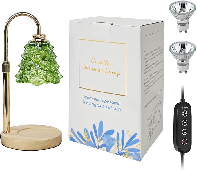 GEEZO Fragrance Candle Warmer Lamp,Electric Candle Warmer with Timer & Dimmer,Mom Christmas Birthday Gifts for Women, House Warming Gifts New Home Bedroom Decor