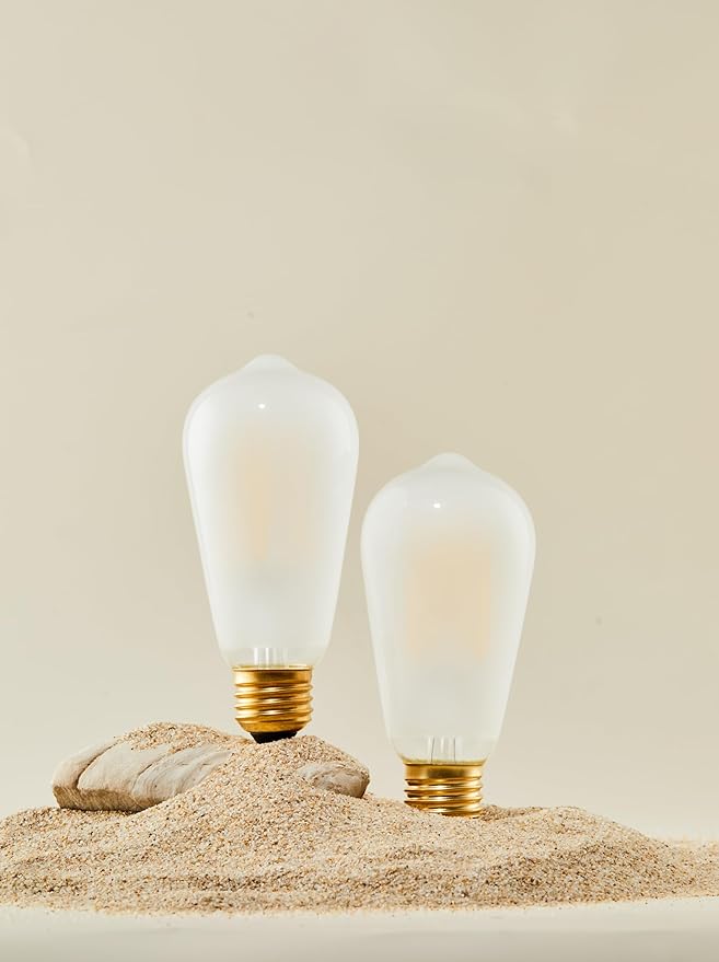 E26 Frosted LED Edison Bulbs, 4W, Equivalent 40W, Soft White 3000K,400LM,AC120V,Dimmable ST58 Frosted Vintage Bulbs with 90+ CRI, Pack of 6 (4W=40W Soft White)