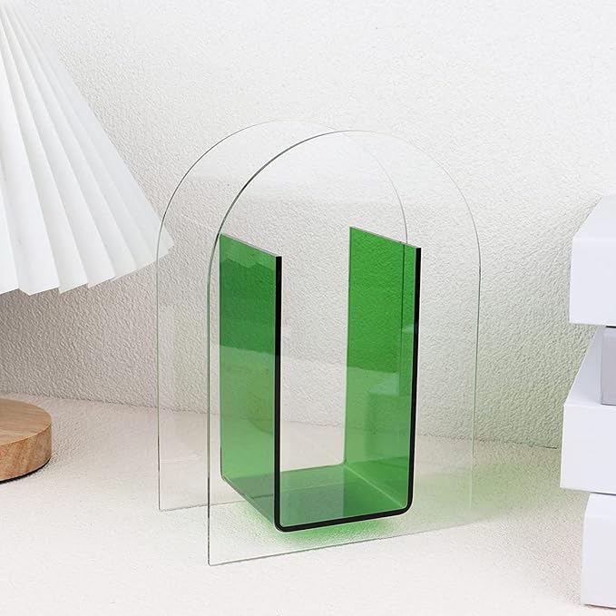 Acrylic Flower Vase Make-up Brush Organizer Elegant Modern Design Vase for Home Office