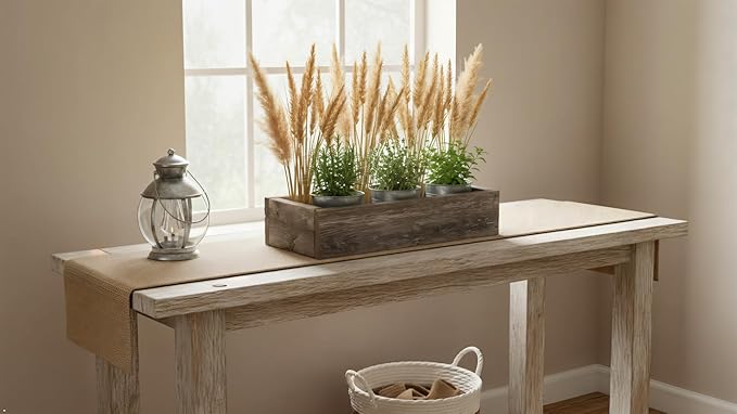 Decorative Barnwood Box | Authentic Rustic Weathered Wood Box for Table Decoration, Weddings, Parties, and Home (Weathered Gray)