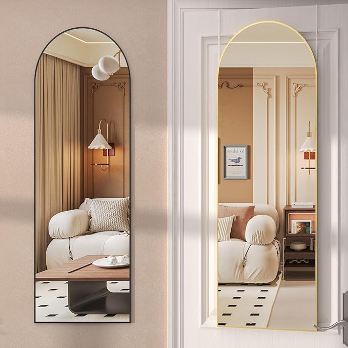 Protylctaster 19"x51"Door Mirror Full Length,Full Length Mirror Door Hanging,Over The Door Mirrors,Behind Door Mirrors