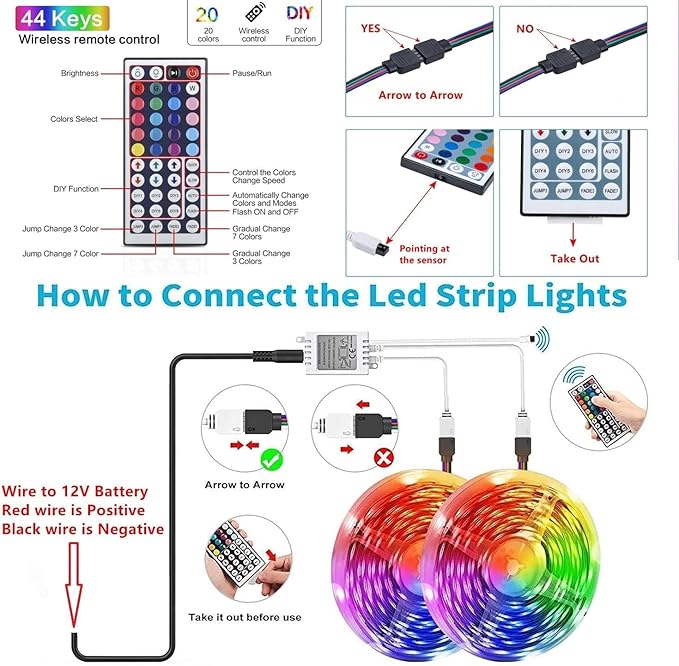 Boat Strip Lights Waterproof 32.8FT, 12v RGB Marine Pontoon Boat Lights, Boats Interior Deck Cabin Light, Night Fishing Lighting for Jon Bass, Yacht, Kayak, RV
